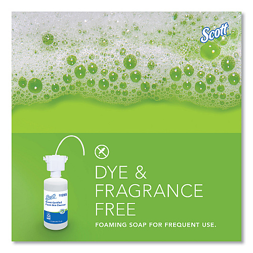 Scott Essential Green Certified Foam Skin Cleanser Refill, Fragrance-Free, 1,500 mL, 2/Carton (11285)