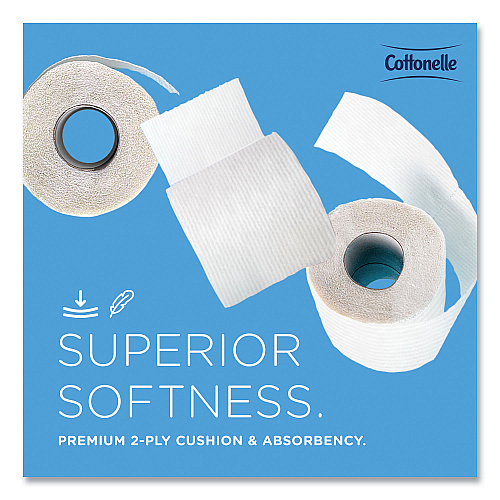 Cottonelle 2-Ply Bathroom Tissue, Septic Safe, White, 451 Sheets/Roll, 20 Rolls/Carton (13135)
