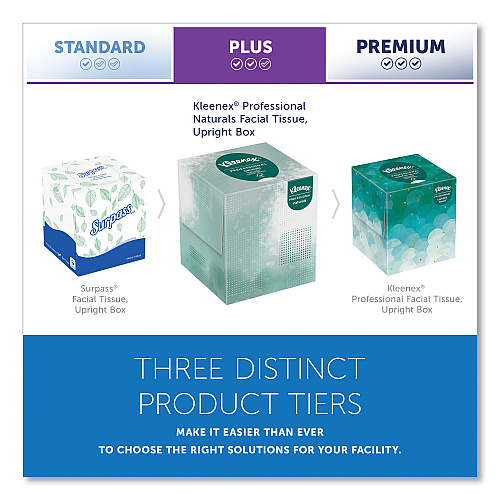 Kleenex Naturals Facial Tissue for Business, BOUTIQUE POP-UP Box, 2-Ply, White, 90 Sheets/Box, 36 Boxes/Carton (21272)
