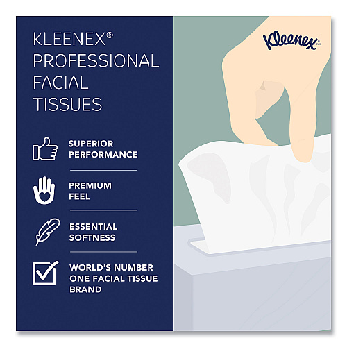 Kleenex Naturals Facial Tissue, 2-Ply, White, 90  Sheets/Box (21272BX)