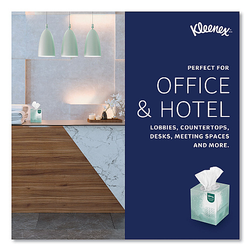 Kleenex Naturals Facial Tissue, 2-Ply, White, 90  Sheets/Box (21272BX)