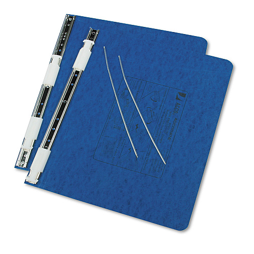 Acco PRESSTEX Covers with Storage Hooks, 2 Posts, 6" Capacity, 12 x 8.5, Dark Blue (54133)