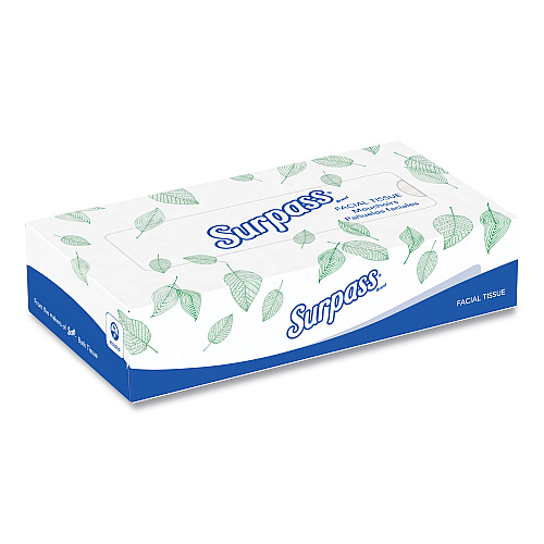 Surpass Facial Tissue for Business, 2-Ply, White,125 Sheets/Box, 60 Boxes/Carton (21390)