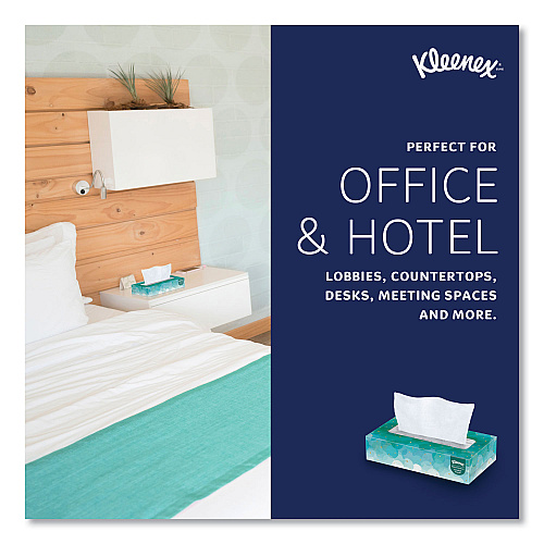 Kleenex White Facial Tissue for Business, 2-Ply, White, Pop-Up Box, 100 Sheets/Box, 36 Boxes/Carton (21400)