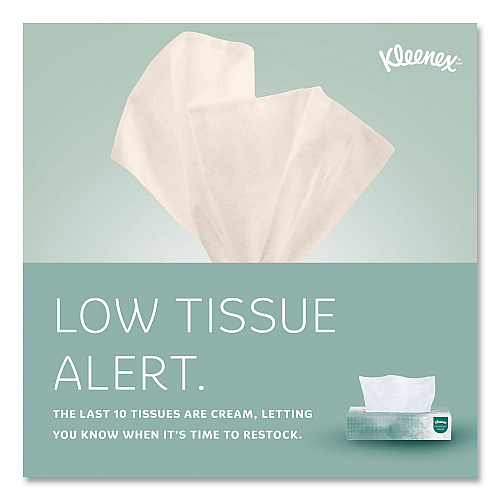 Kleenex Naturals Facial Tissue for Business, Flat Box, 2-Ply, White, 125 Sheets/Box, 48 Boxes/Carton (21601)