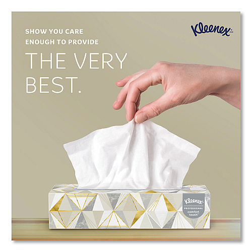 Kleenex White Facial Tissue, 2-Ply, White, Pop-Up Box, 125 Sheets/Box (21606BX)