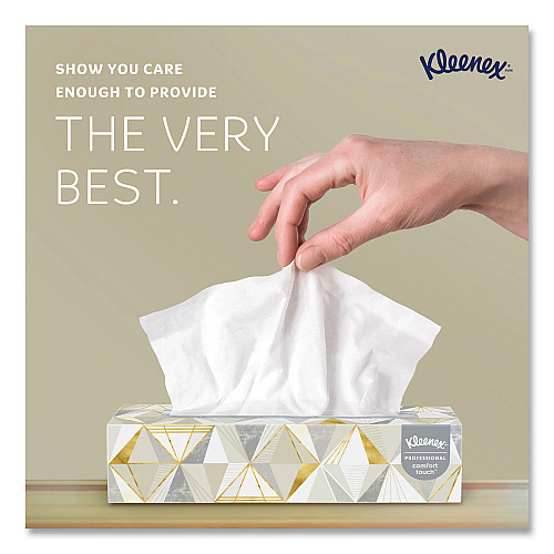 Kleenex White Facial Tissue for Business, 2-Ply, White, Pop-Up Box, 125 Sheets/Box, 48 Boxes/Carton (21606CT)