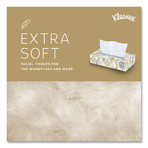 Kleenex White Facial Tissue for Business, 2-Ply, White, Pop-Up Box, 125 Sheets/Box, 48 Boxes/Carton (21606CT)