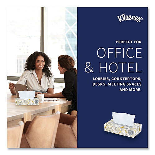 Kleenex White Facial Tissue for Business, 2-Ply, White, Pop-Up Box, 125 Sheets/Box, 48 Boxes/Carton (21606CT)