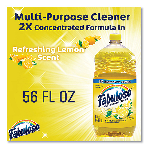 Fabuloso&reg; Multi-Use Cleaner, Lemon Scent, 56 oz, 6 Bottles (MX06157CT)