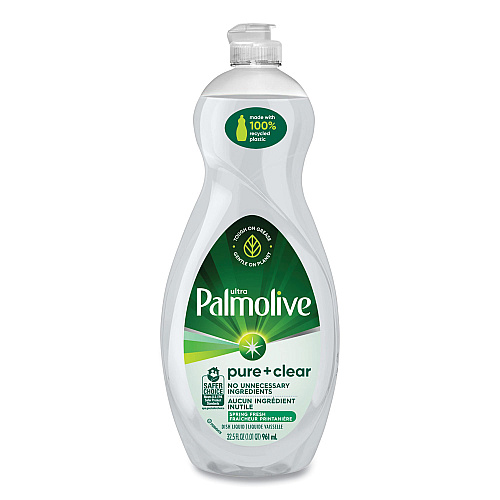 Palmolive Pure + Clear Dishwashing Liquid, Unscented, 32.5 oz Bottle, 9/Carton (US04272CT)