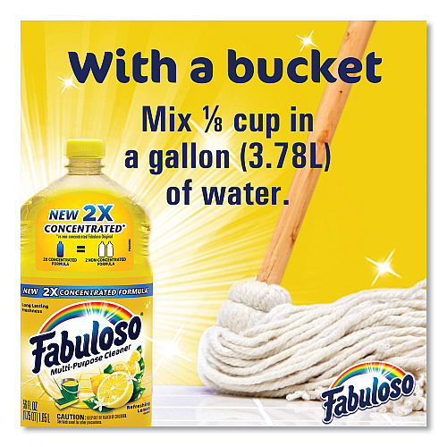 Fabuloso&reg; Multi-Use Cleaner, Lemon Scent, 56 oz, 6 Bottles (MX06157CT)