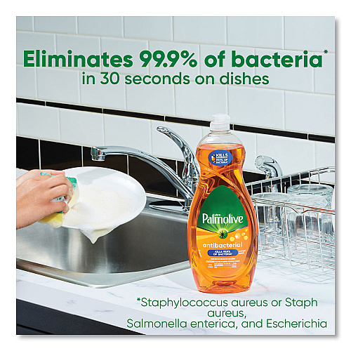 Palmolive Ultra Antibacterial Dishwashing Liquid, Orange Scent, 32.5 oz Bottle, 9/Carton (US04274CT)