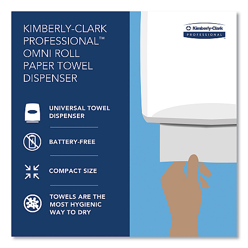Kimberly-Clark Omni Roll Towel Dispenser, 10.5 x 10 x 10, Smoke/Gray (09746)