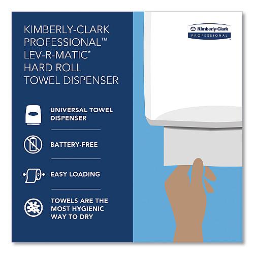 Kimberly-Clark Lev-R-Matic Roll Towel Dispenser, 13.3 x 9.8 x 13.5, Smoke (09765)
