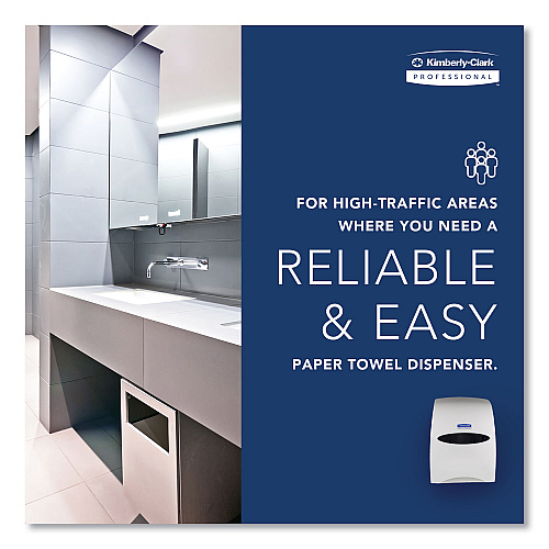 Kimberly-Clark Sanitouch Hard Roll Towel Dispenser, 12.63 x 10.2 x 16.13, White (09991)