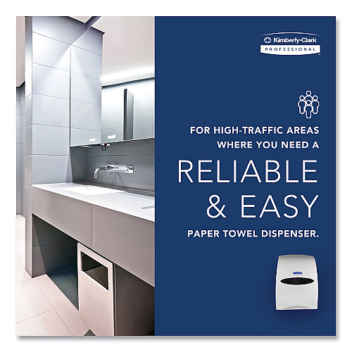 Kimberly-Clark Sanitouch Hard Roll Towel Dispenser, 12.63 x 10.2 x 16.13, White (09995)