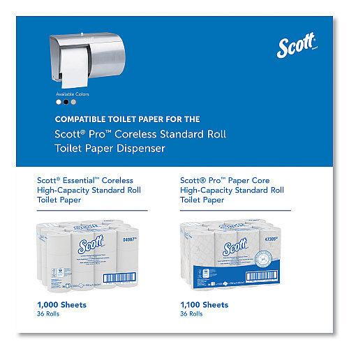 Scott Pro Coreless SRB Tissue Dispenser, 10.13 x 6.4 x 7, Stainless Steel (09606)