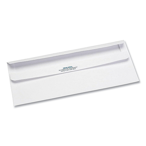 Quality Park Redi-Seal Security-Tint Envelope, Address Window, #10, Commercial Flap, Redi-Seal Closure, 4.13 x 9.5, White, 500/Box (21418)
