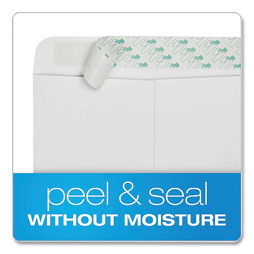 Quality Park Redi-Strip Catalog Envelope, #10 1/2, Cheese Blade Flap, Redi-Strip Adhesive Closure, 9 x 12, White, 100/Box (44582)