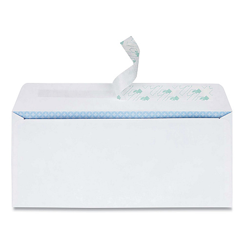Quality Park Redi-Strip Security Tinted Envelope, Address Window, #10, Commercial Flap, Redi-Strip Closure, 4.13 x 9.5, White, 500/Box (69222)