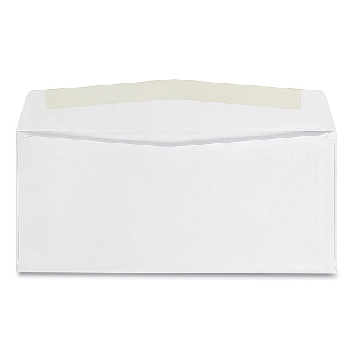 Quality Park Business Envelope, #10, Commercial Flap, Side Seam, Gummed Closure, 24 lb Bond Weight Paper, 4.13 x 9.5, White, 500/Box (90020)