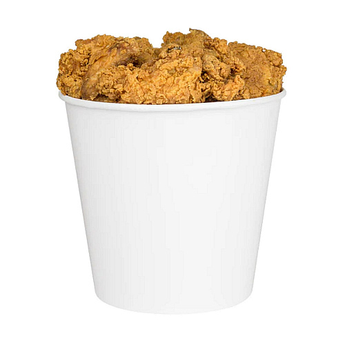 Karat Food Bucket, 170 oz, 8.9" Dia x 8.36"h, White, Paper, 150/Carton (CFB170W)