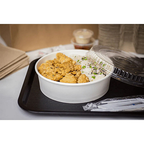 Karat Food Bucket, 48 oz, 7.99" Dia x 2.4"h, White, Paper, 270/Carton (FPPSB48)