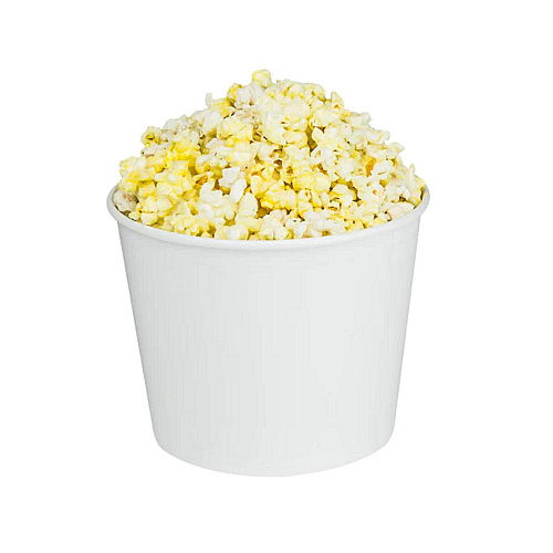 Karat Food Bucket, 85 oz, 7.36" Dia x 6"h, White, Paper, 180/Carton (CFB85W)