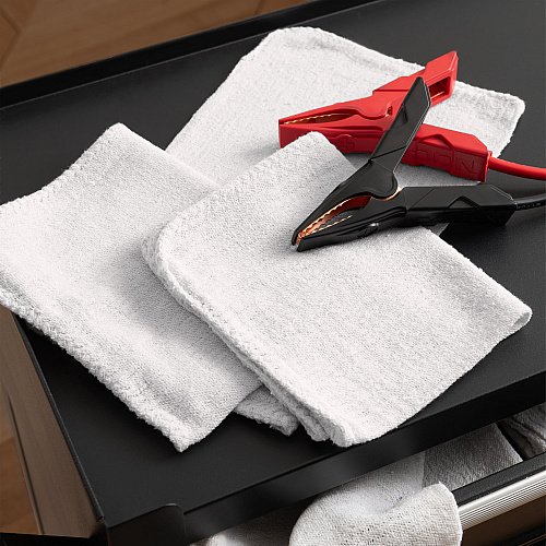 Messy Mechanic Shop Towels 50 Pack 12x14 White, Case Of 300 (SHOP-50-WH)