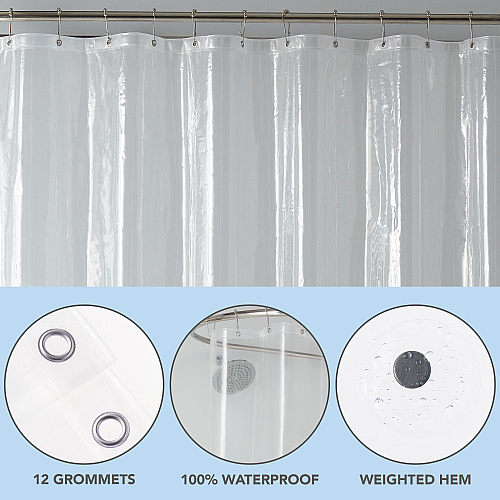 Host & Home Peva Shower Curtain Liner Set (8g) 72x72 - Pack Of 2 (P-SCL-7272-2PK)