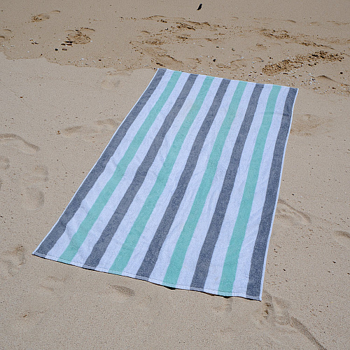 Cabo Cabana Beach Towel 30x70 Grey/green - Case Of 24 (CABOCABANA-GY/GR-CS)