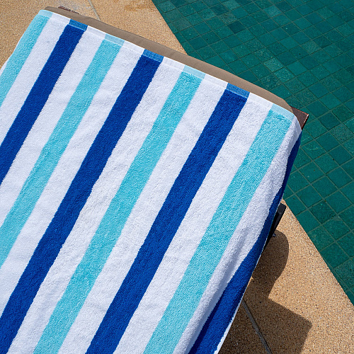 Cabo Cabana Beach Towel 30x70 Navy/blue - Case Of 24 (CABOCABANA-NV/BL-CS)
