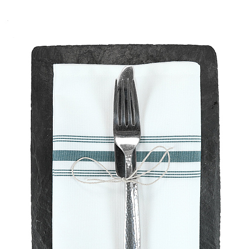Mariposa Bistro Napkin 18x22 Hunter Green Stripe - Pack Of 12 (BISTRO-HG)