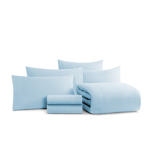 Family Essentials Bed In Bag 7pc Set - King - Blue - 1 Set (P-BIAB-KG-BL)