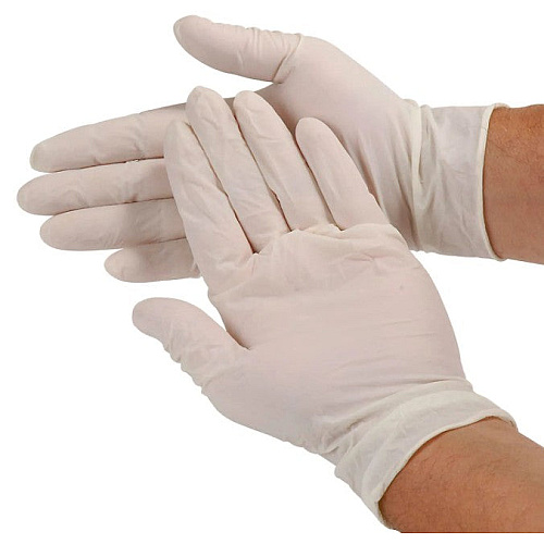 Safety Zone Latex Powdered Industrial 5 Mil Glove Natural Med, Case Of 1000 (GRDR-MD-1-T)