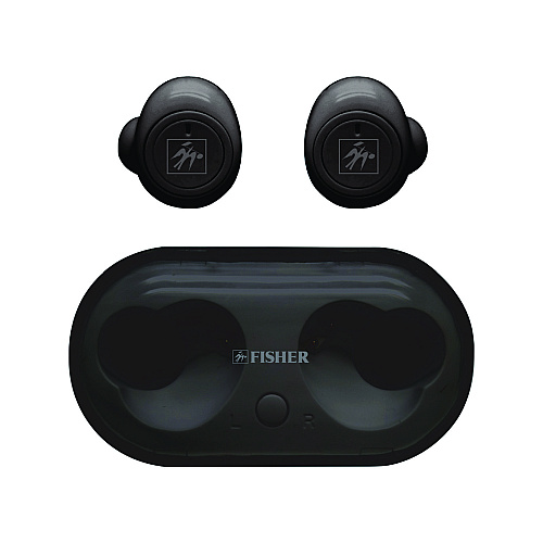 Fisher Vibrant Sound True Wireless Earphones, Black (FTW210K)