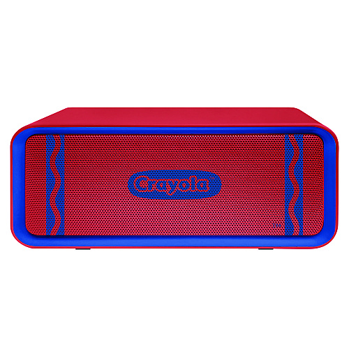 Crayola Portable Speaker, Bluetooth, Red/Blue (CBT300R)
