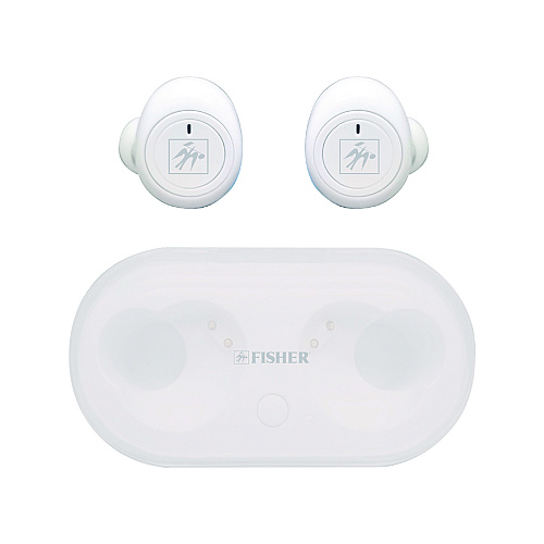 Fisher Vibrant Sound True Wireless Earphones, White (FTW210W)