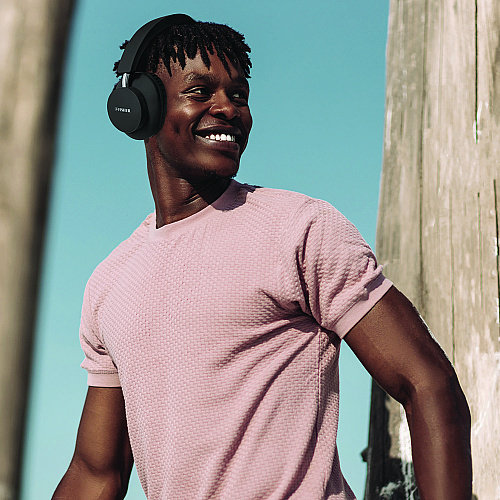 Fisher Silicone Wireless Headphones, Black (FBHP480K)