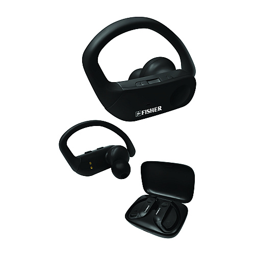Fisher Edge Pro True Wireless Earphones, Black (FTW220K)