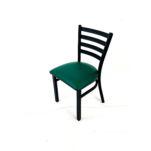 JMC Furniture White Horse Series Side Chairs, Supports Up to 300 lb,18" Seat Height, Green Seat, Black Back, Black Base (WHCBVSGRN)