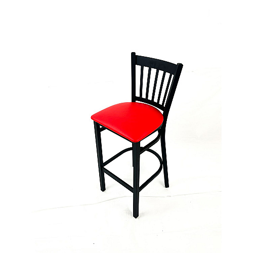 JMC Furniture Cobra Series Barstool, Supports Up to 300 lb, 28.5" Seat Height, Red Seat, Black Back, Black Base (CBBVSRED)