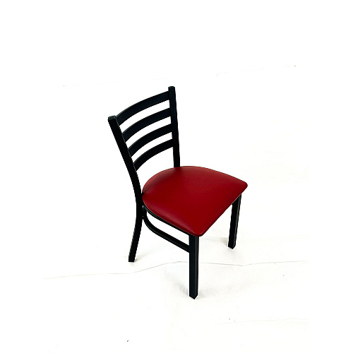 JMC Furniture White Horse Series Side Chairs, Supports Up to 300 lb, 18" Seat Height, Burgundy Seat, Black Back, Black Base (WHCBVSBUR)