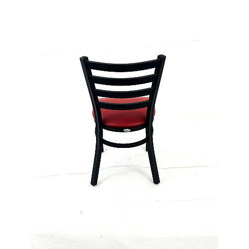 JMC Furniture White Horse Series Side Chairs, Supports Up to 300 lb, 18" Seat Height, Burgundy Seat, Black Back, Black Base (WHCBVSBUR)