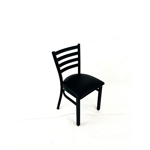 JMC Furniture White Horse Series Side Chairs, Supports Up to 300 lb, 18" Seat Height, Black Seat, Black Back, Black Base (WHCBVSBLK)
