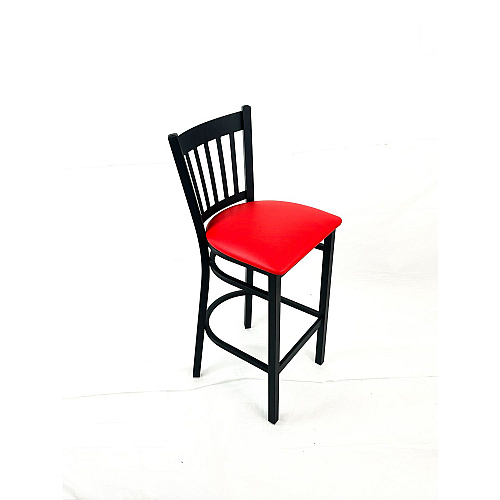JMC Furniture Cobra Series Barstool, Supports Up to 300 lb, 28.5" Seat Height, Red Seat, Black Back, Black Base (CBBVSRED)