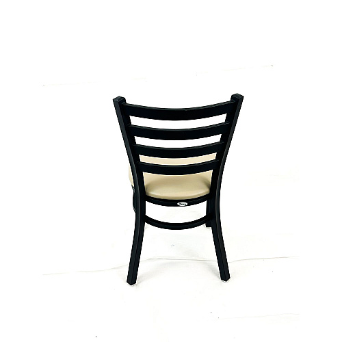 JMC Furniture White Horse Series Side Chairs, Supports Up to 300 lb, 18" Seat Height, Taupe Seat, Black Back, Black Base (WHCBVSTAU)