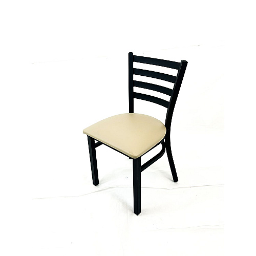 JMC Furniture White Horse Series Side Chairs, Supports Up to 300 lb, 18" Seat Height, Taupe Seat, Black Back, Black Base (WHCBVSTAU)