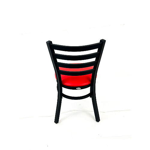 JMC Furniture White Horse Series Side Chairs, Supports Up to 300 lb, 18" Seat Height, Red Seat, Black Back, Black Base (WHCBVSRED)